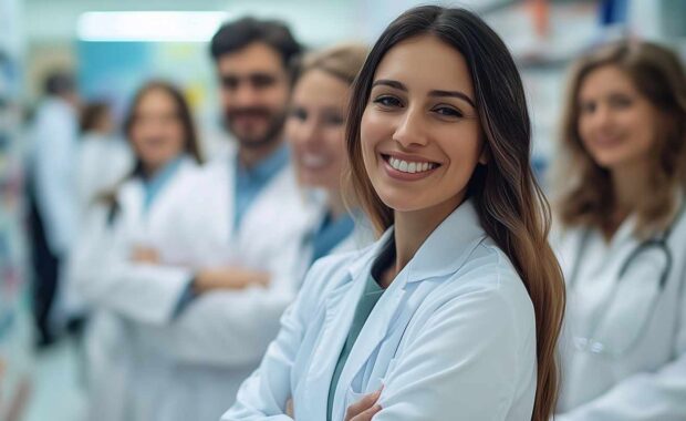 Group of Smiling Medical Staff in A Hospital