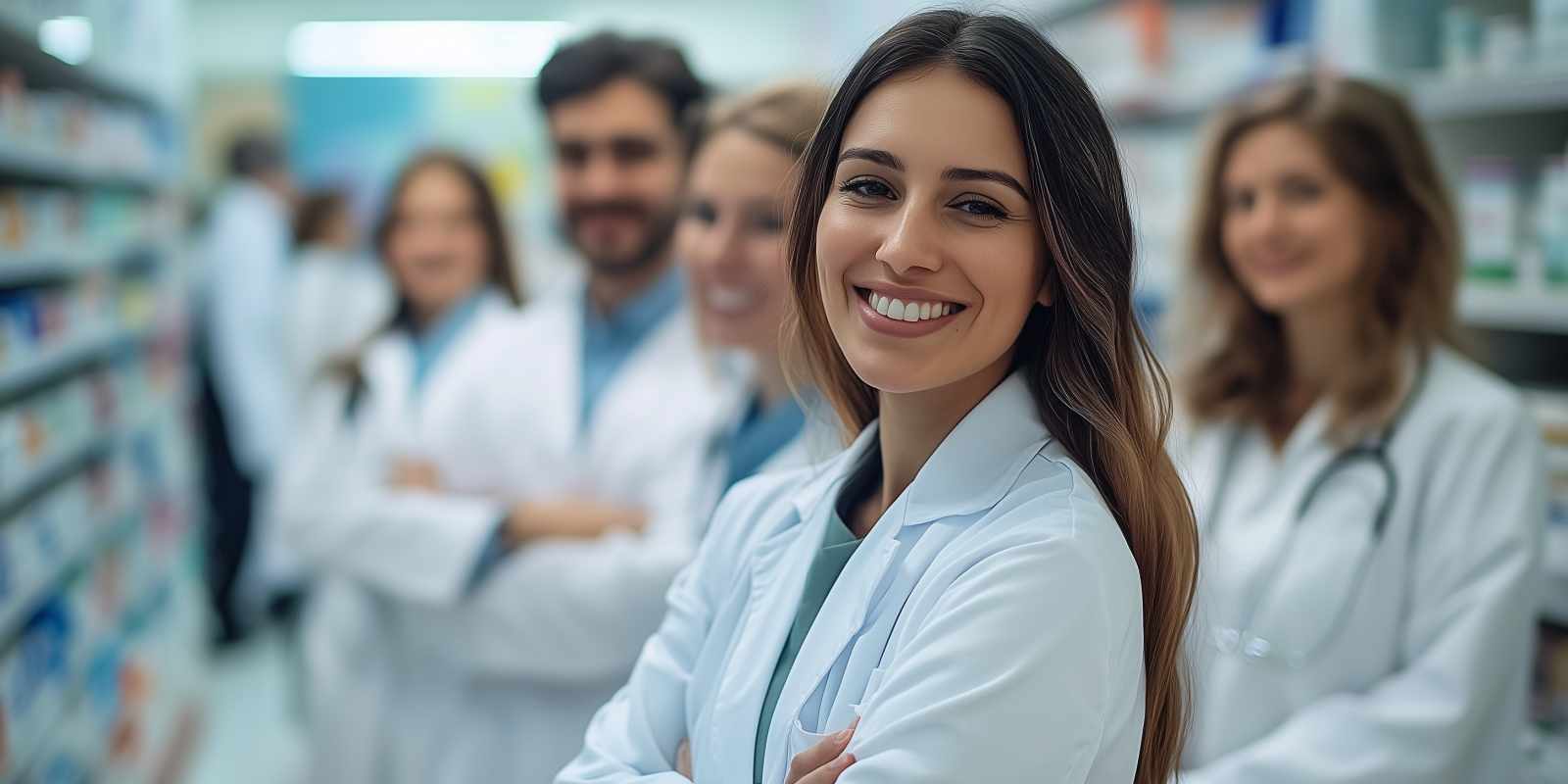 Group of Smiling Medical Staff in A Hospital