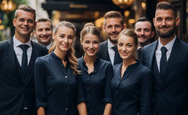 Group of Supplemental Leasing Personnels in A Hotel